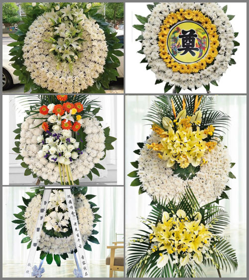 浙江省金华兰溪市女埠街道虹霓山村花圈速递